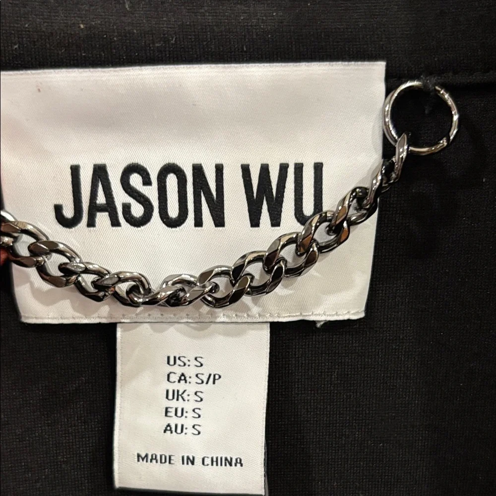 NWOT Jason Wu Black Garment with Chain Detail - Picture 2 of 5